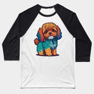 Cavapoo Portrait Baseball T-Shirt